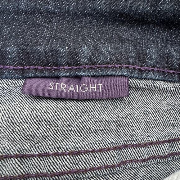 NYDJ Jeans Womens 22W Dark Wash Straight Plus Stretch Made in USA Denim Zip Fly - Picture 5 of 12